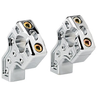 Joker Machine Dual 1 1/2" Pullback 2 1/2" Risers Chrome