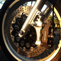 11.5" RADIAL BRAKE CALIPER MOUNTING BRACKET POLISHED (LEFT/ SINGLE DISC)